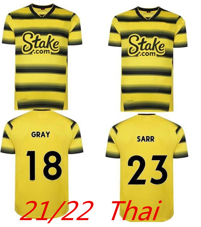 

21 22 WATFORD soccer jerseys home away kids SEMA 12 GOSLING 16 SUCCESS 22 DEENEY 9 POLLOCK BAAH SIBO STUPAREVIC 2021 JERSEY FOOTBALL SHIRTS, Yellow