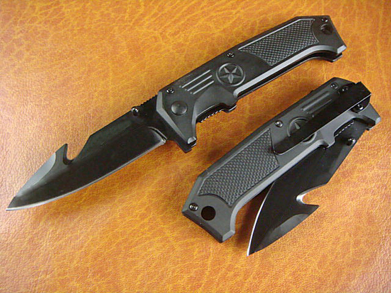 

F34 folding EDC Pocket knife 5Cr15Mov Black Blade Survival tactical knives hunting camping outdoor camping tools