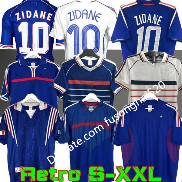 

1998 RETRO 2002 ZIDANE HENRY soccer jerseys 1996 2004 Football 1984 shirt Trezeguet 1982 France 2006 Deschamps 2000 Pires Maillot de footbal, Black;yellow