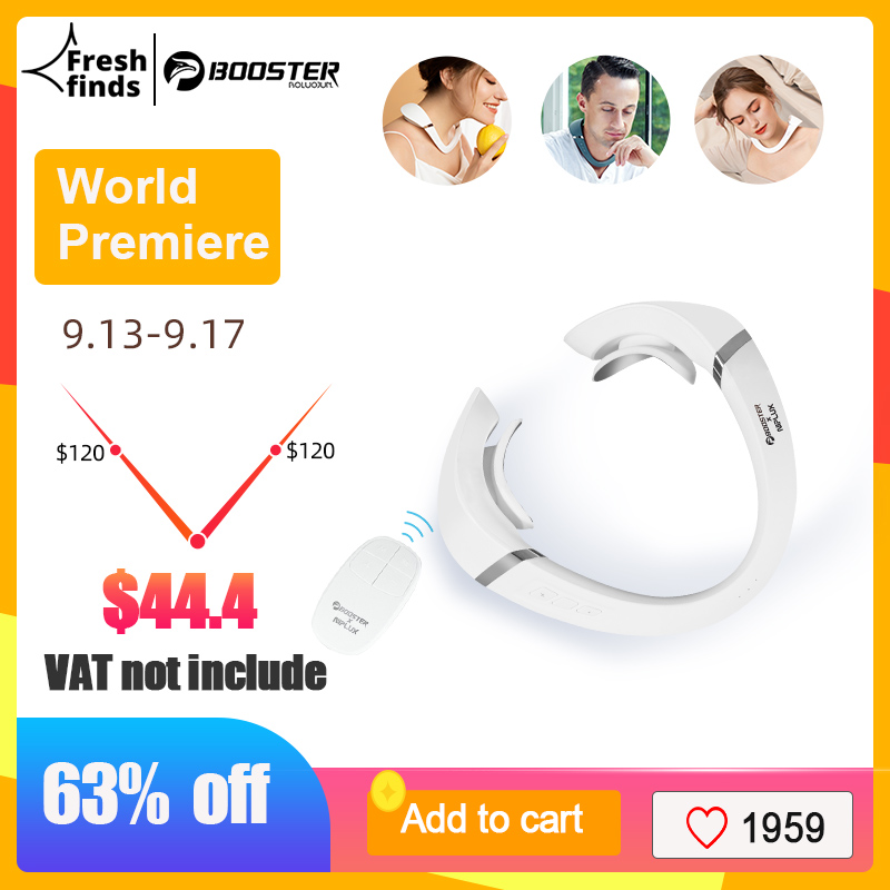 

Booster Electric Pulse Neck Massager for Pain Relief Health Care Cordless Deep Tissue Tens Neck Muscle Massage Apparatus