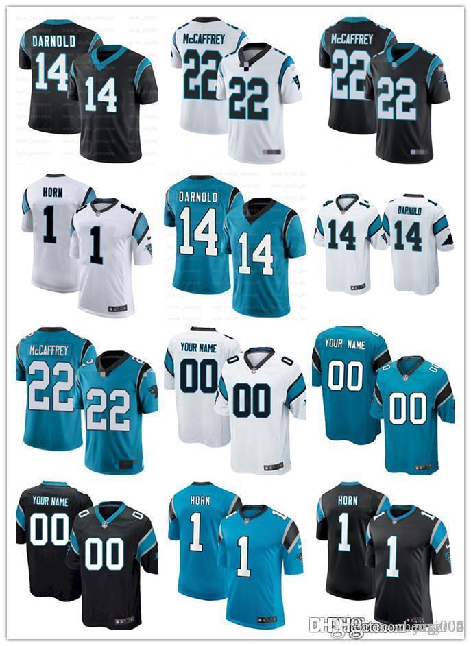

Mens Womens Youth CarolinaPanthers14 Sam Darnold 22 Christian McAffrey 59 Luke Kuechly 1 Jaycee Horn Costom Football Jerseys, Colour