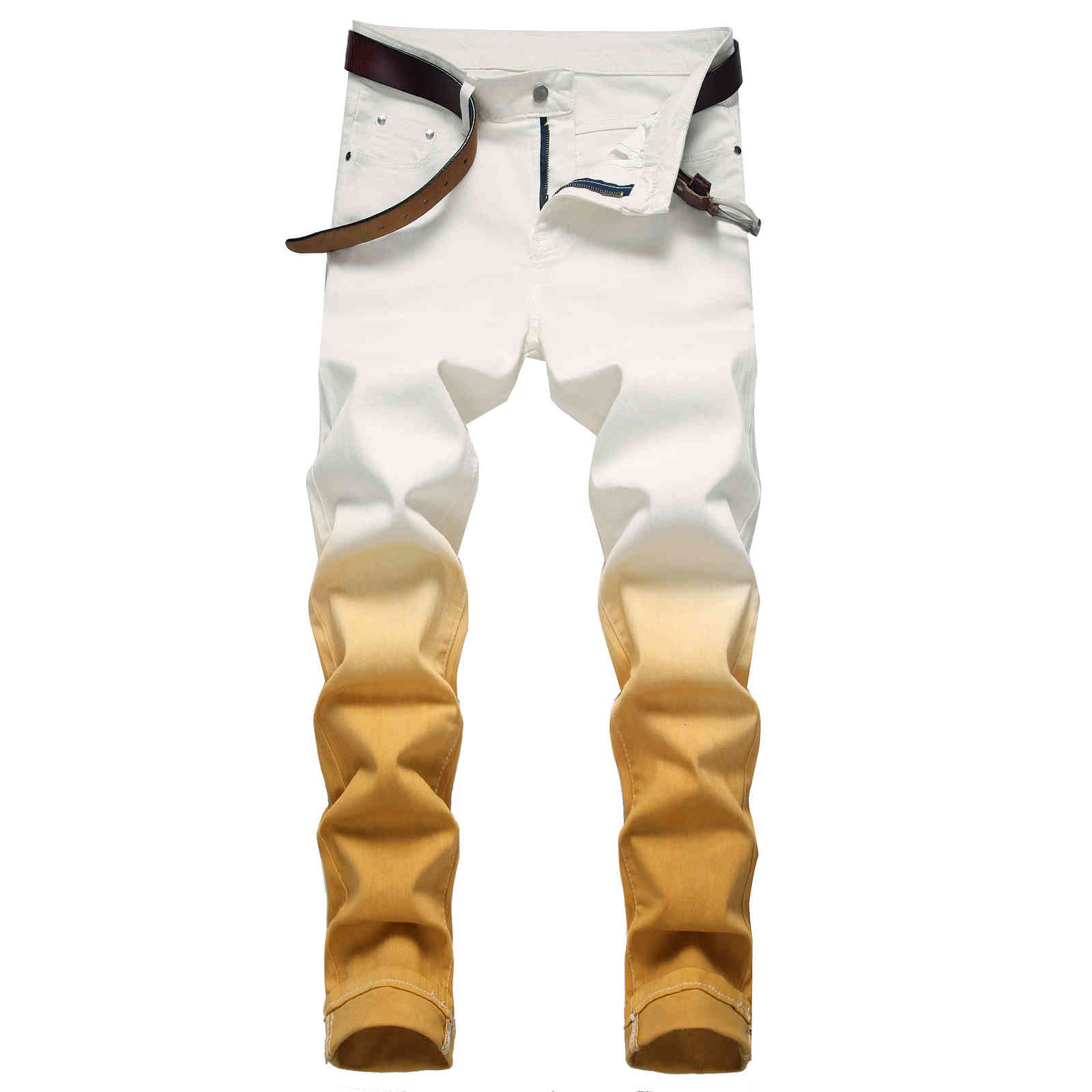 Men&#039;s Jeans 2021 Autumn Spring Patchwork StreetWear HIP HOP Punk Stretch Bike Trendy Straight Denim Trouers VSLY-image-706909104