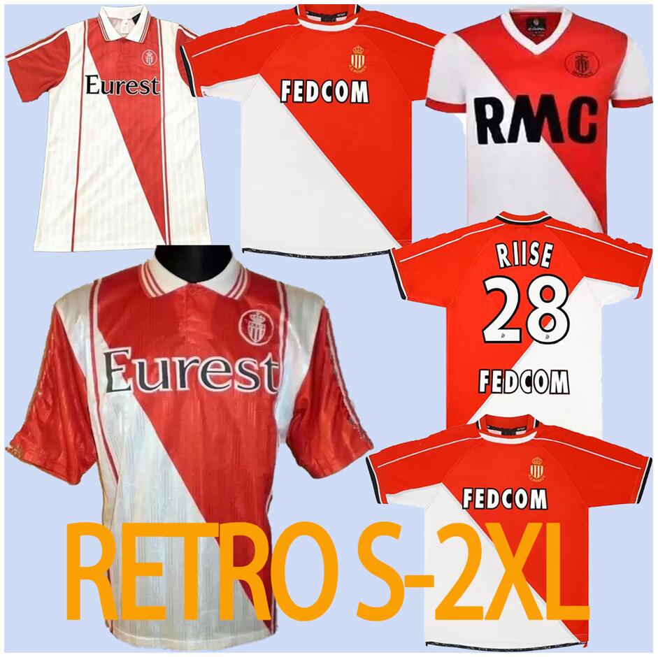 

Retro Version Monaco Soccer Jersey 1977 1982 1990 1991 1992 1994 1995 1996 1997 1998 1999 2000 classic Home AS BEN YEDDER JOVETIC GOLOVIN JORGE vintage Football Shirt, 92/94