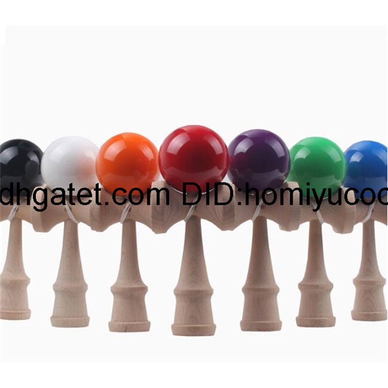 

20X 18.5cm Funny Japanese Traditional Wood Toy Kendamas Ball colorful Kendama PU Paint wooden toys, Multi color