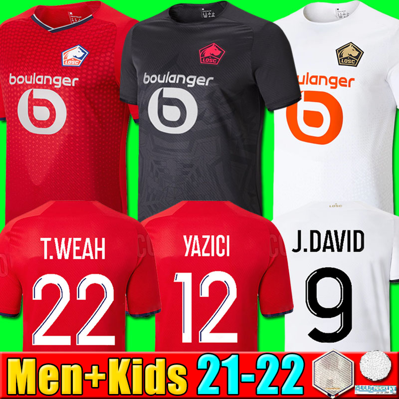 

2021 2022 LOSC Lille soccer jersey DAVID FONTE BURAK BAMBA YAZICI football shirts 21 22 JIKONE R.SANCHES T.WEAH L.ARAUJO JIKONE 10 maillots men Kids Kit, P04 21 22 away
