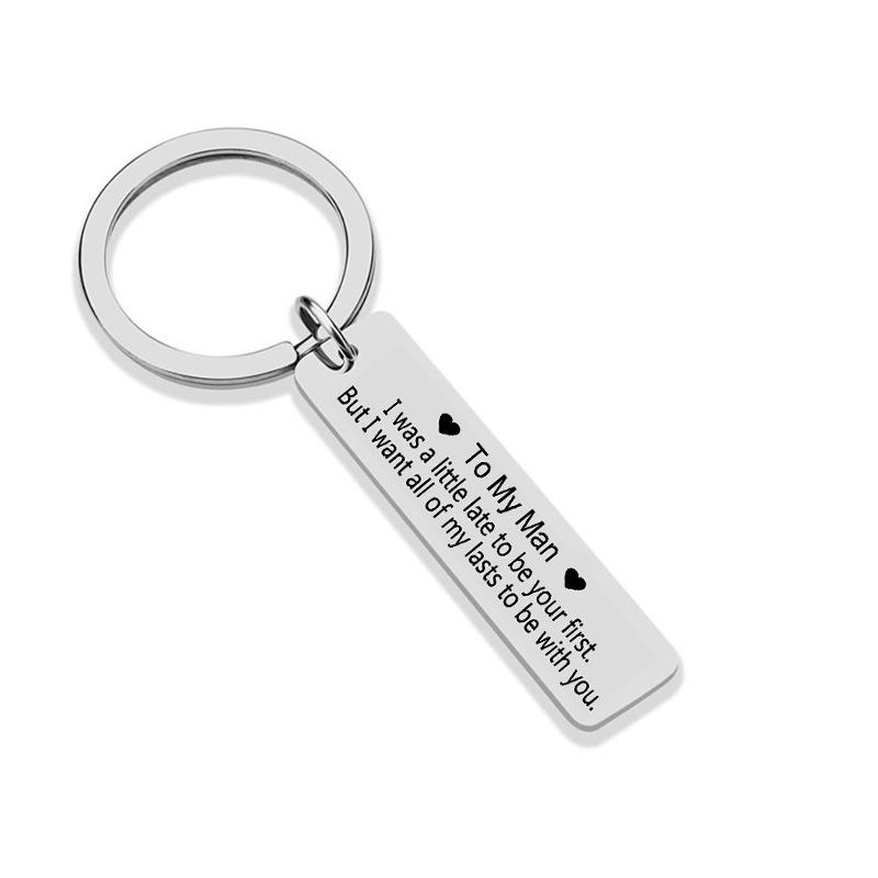 

Keychains Oeinin Charms Key Chain Man To My I Was A Lattle Keychain Bags Lovers Letter Color Keyring Stainless Pendant Arrtracive
