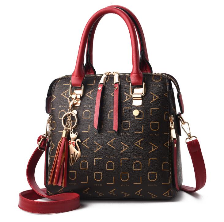 

hot women handbags ladies designer composite bags lady clutch bag shoulder tote female purse, Chocolate