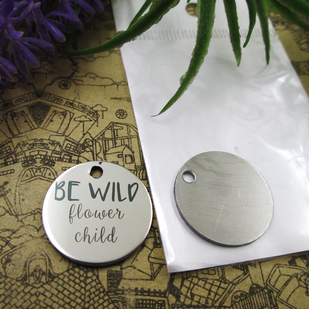 

40pcs--stainless steel charms"BE WILD FLOWER CHILD" more style choosing DIY pendants fo necklace