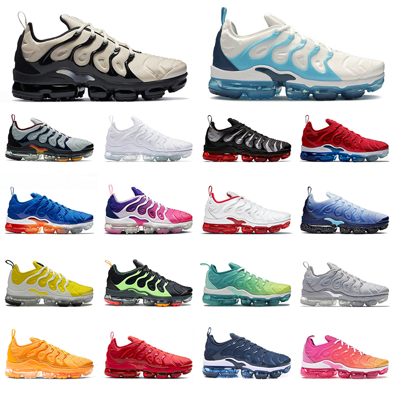 

Wholesale Tn Plus Running Shoes Desiner Men Women Light Bone Pastel Dary Blue Fierce Purple Cool Grey Game Royal Sneakers Sports Size Eur47, D7 white black 36-47