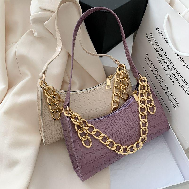 

New Small PU Leather Crossbody Bags For Women Summer Crocodile Pattern Solid Color Lady Shoulder Handbags Female Totes S2481, Black