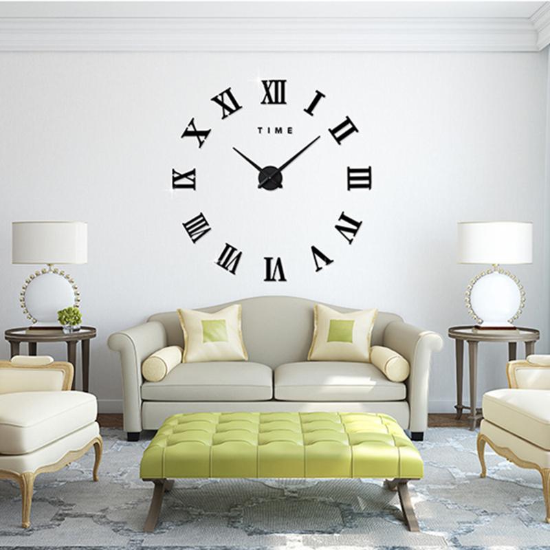 

Diy Wall Clock 3d Mirror Surface Sticker Home Office Decor Clock Acrylic Mirror Stickers Watch For Home Living Room Decoration