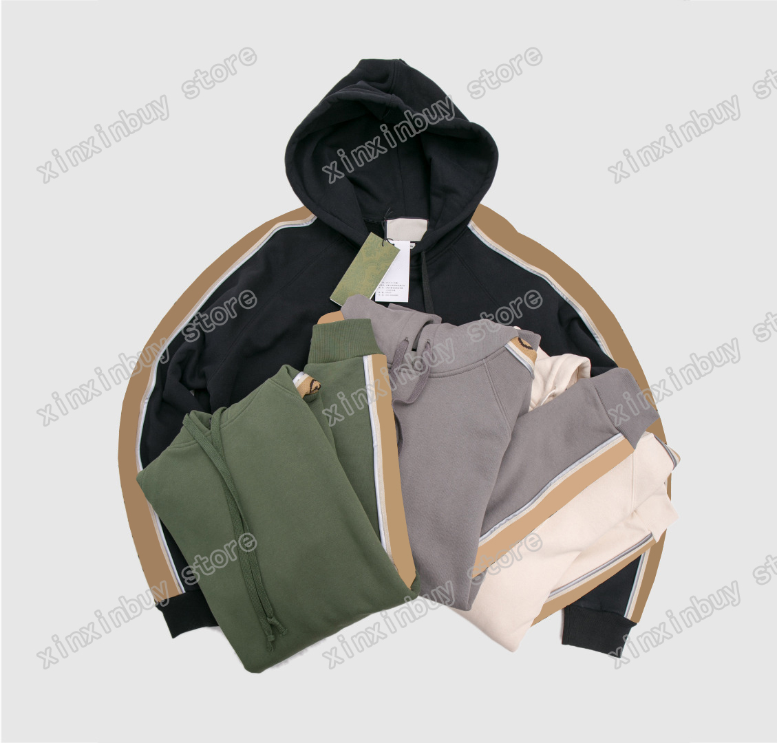 

21ss Mens women Designers Hoodies Sweatshirts luxury Reflective Tape Paris Fashion Top Quality Tees Street long Sleeve luxurys black blue brown