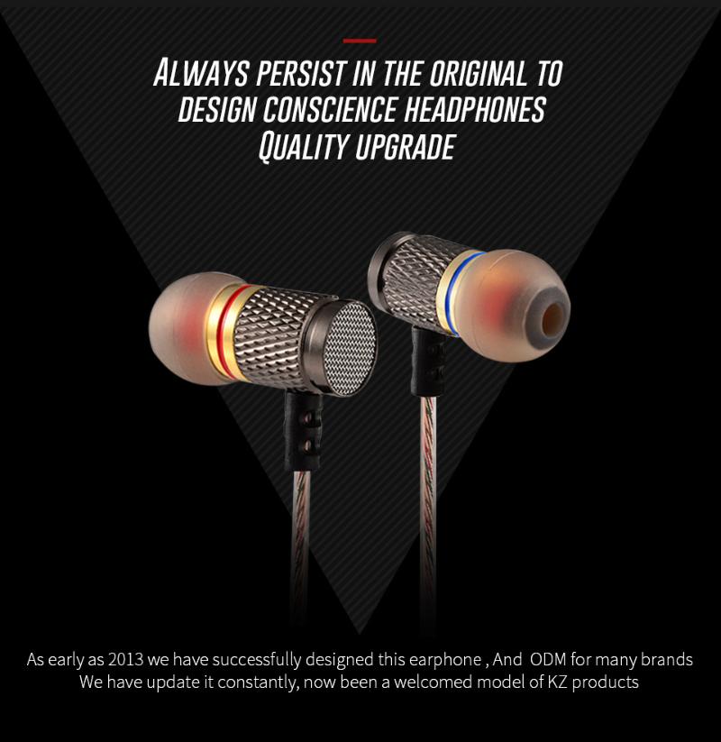 

Headphones & Earphones KZ ED4 EDR1 Metal Stereo With HD Microphone HiFi Headset Bass Earbuds Monitor Noise Isolating Earpiece