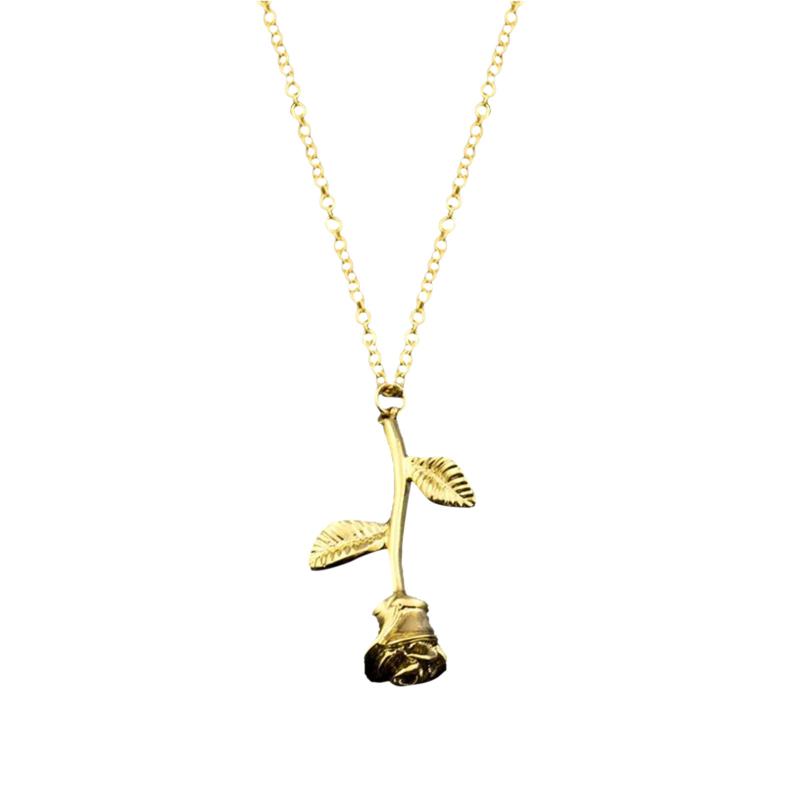 

Chains Fashion Women Classic Lady Elegant Pendant Jewelry Rose Flower Necklace Charm Necklaces & Pendants, Silver