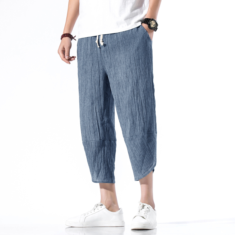 

New Men Oversize Wide Leg 2021 Mens Straight Casual Calf-length Korean Style Summer Hip Hop Male Harem Pants Streetwear Aj0g Qh0y, M72 wine red