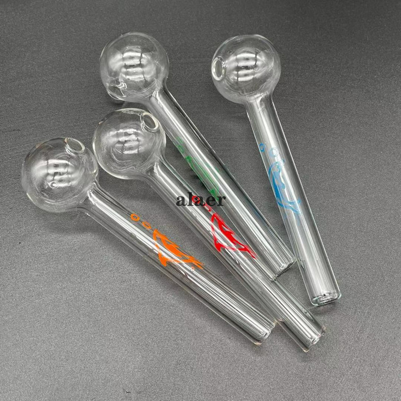

Cheap Dolphin Logo glass oil burner pipes Colored Glass Water Pipe Bubbler Pyrex Oil Burner Glass Pipe Smoking Water Hand Pipe Tobacco