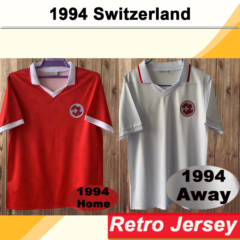 

1994 Switzerland CHAPUISAT HERR Mens Retro Soccer Jerseys GRASSI SUBIAT OHREL QUENTIN Home Away Football Shirt Short Sleeve Adult Uniforms, Black;yellow