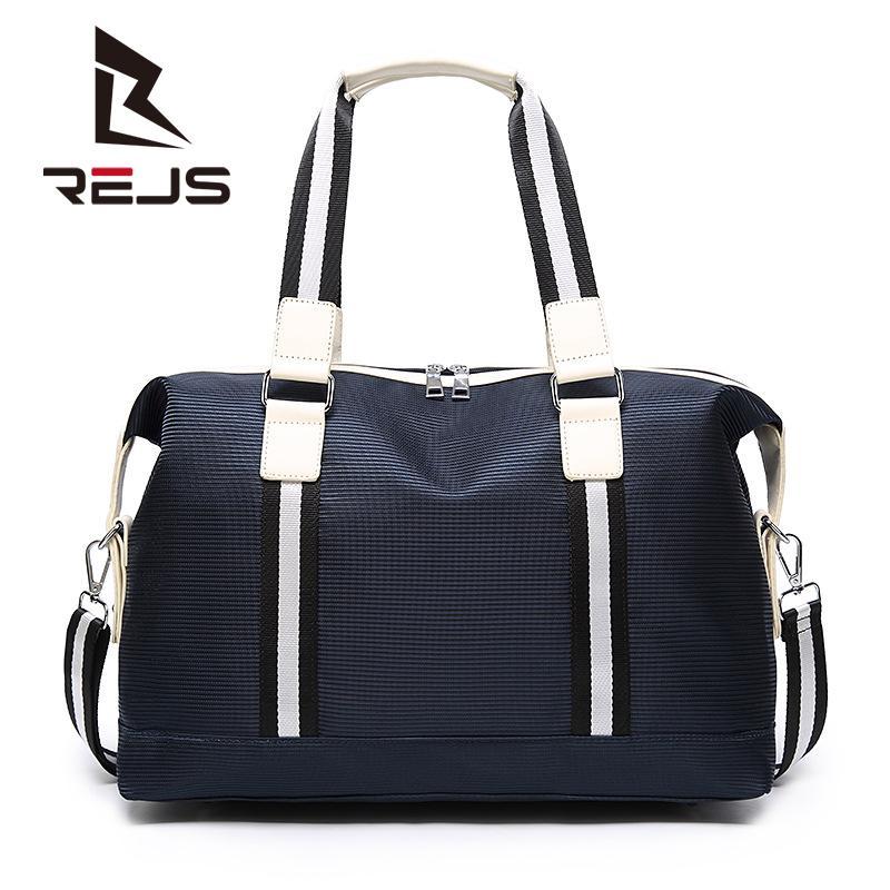 

Duffel Bags REJS Travel Luggage Luxury Handbag Big Storage Sports Waterproof Shoulder Bag Large Capacity Fashion Oxford Black Suitcase, Black travel bag