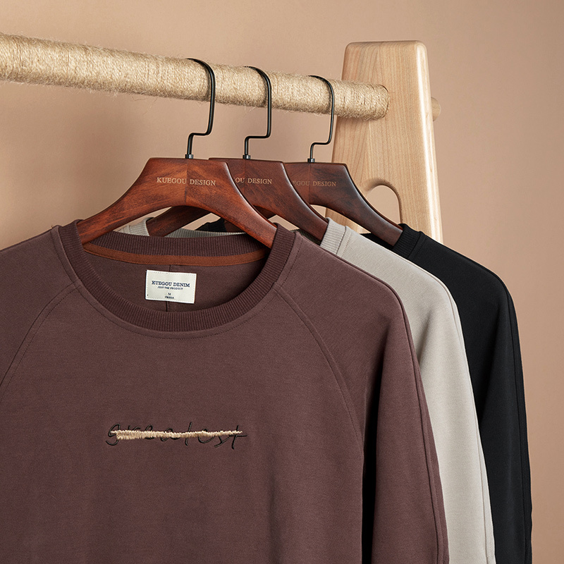 

Men's Hoodies & Sweatshirts Kuegou male hooded hoodie, spandex cotton with embroidered fall fashion plus size UEW-8939 JEVN, 1# shoe box