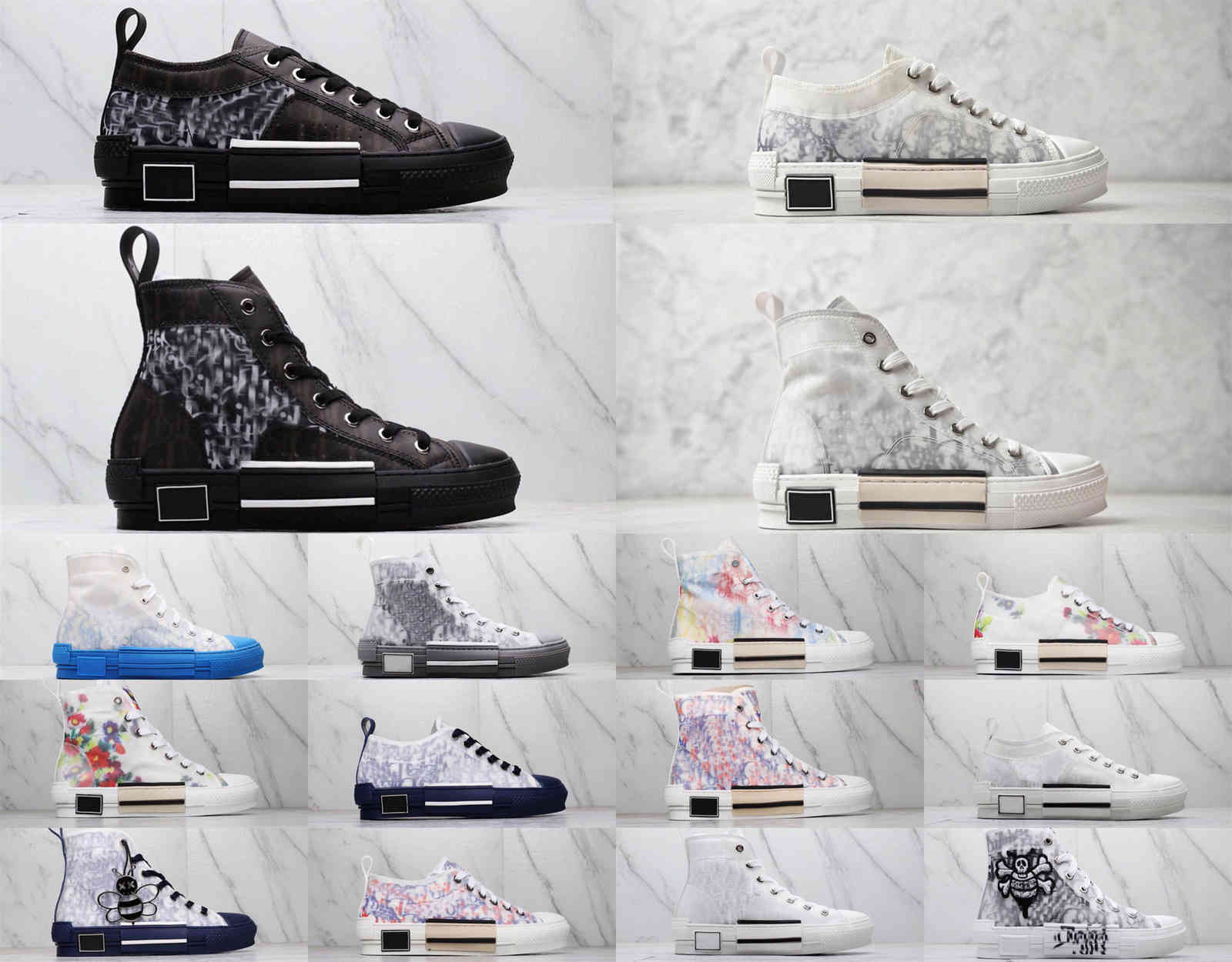 

Designer hot Technical B22 b23 Casual shoes Outdoor 19ss Obliques Bottom Breathable women men platform Leather Flowers trainers, Bubble wrap packaging