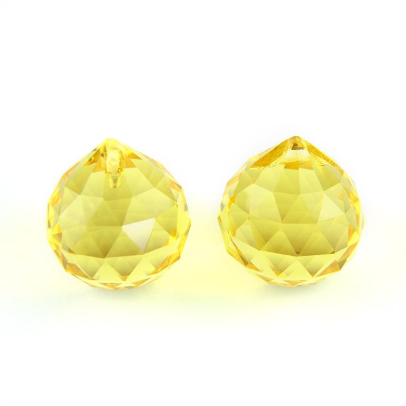 

15mm-40mm Topaz Crystal Hanging Faceted Ball Crystal Pendants For Chandeliers Hot Sale Beautiful Glass Lighting Parts