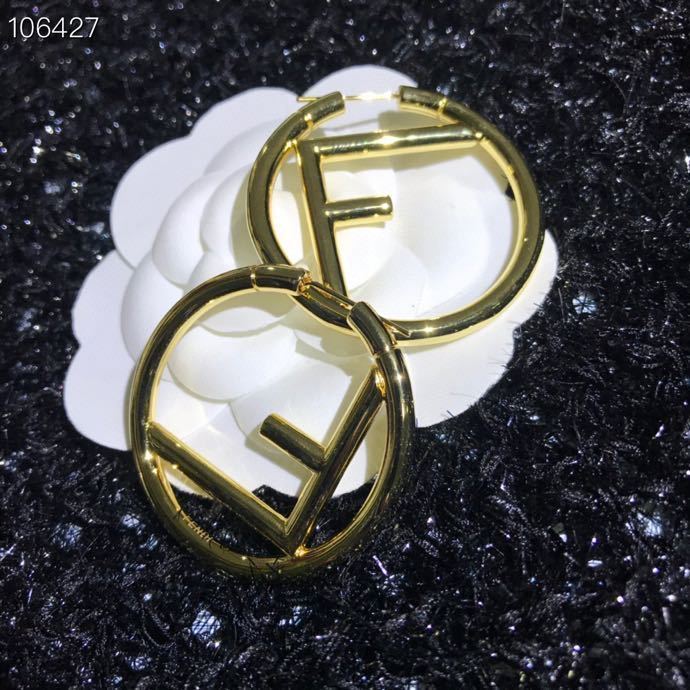 

70%OFF family Fenjia 2021 new women's fashion F letter Dijia earrings, Golden