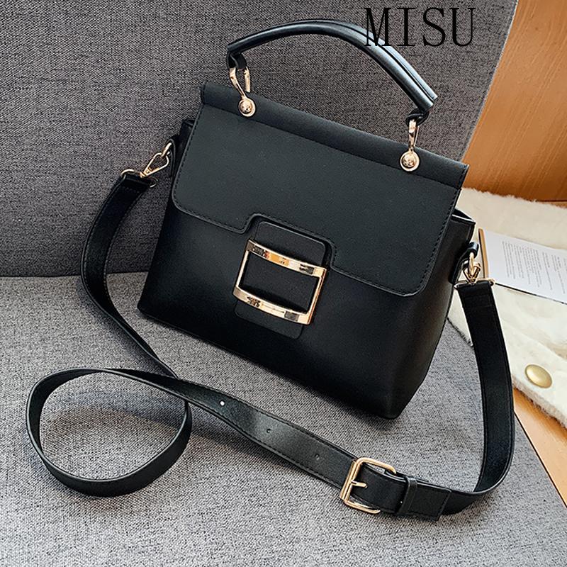 

PU Leather Chain Mobile Phone Messenger Bag Simple Small Square Bag Lady Designer Handbag Mini Square Designer Shoulder, Black