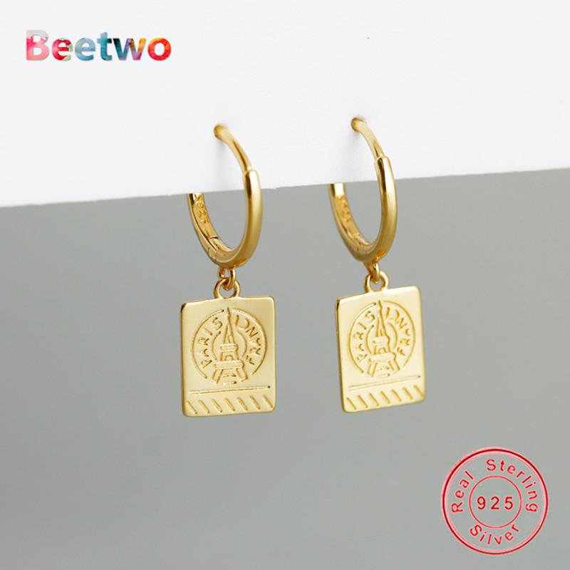 

France Pairs Eiffel Tower Earrings 925 Sterling Silver Hoop Earrings Brincos Women Earring Silver Brincos DIY berloque Jewelry