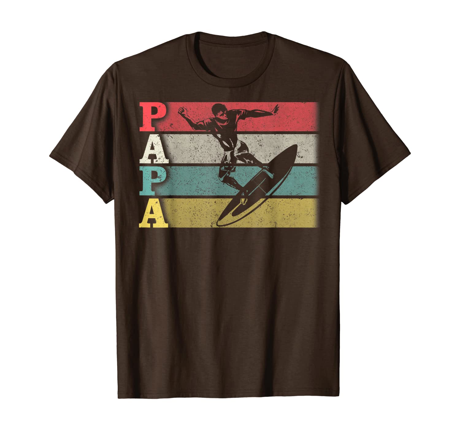 

vintage retro surfing papa shirt funny dad/father's day gift t-shirt, White;black