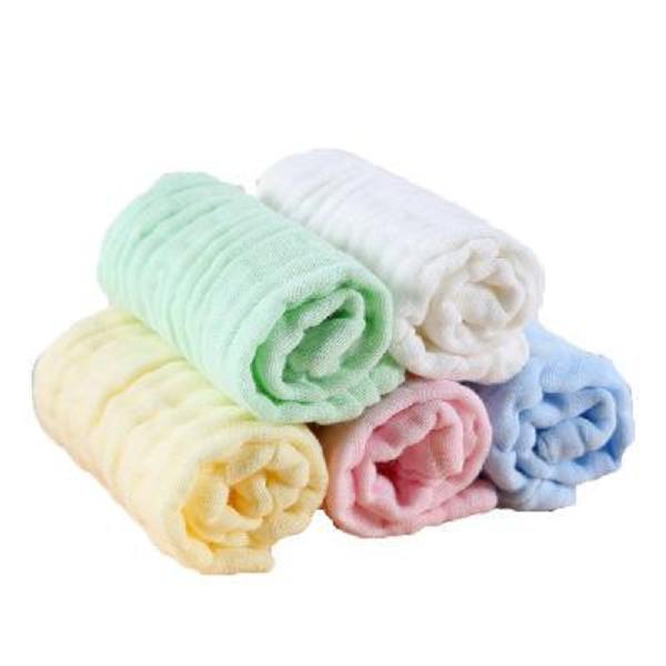 baby muslin towel newborn handkerchief cotton square infant face towels solid wipe cloth wrap toddler bibs-image-745342710