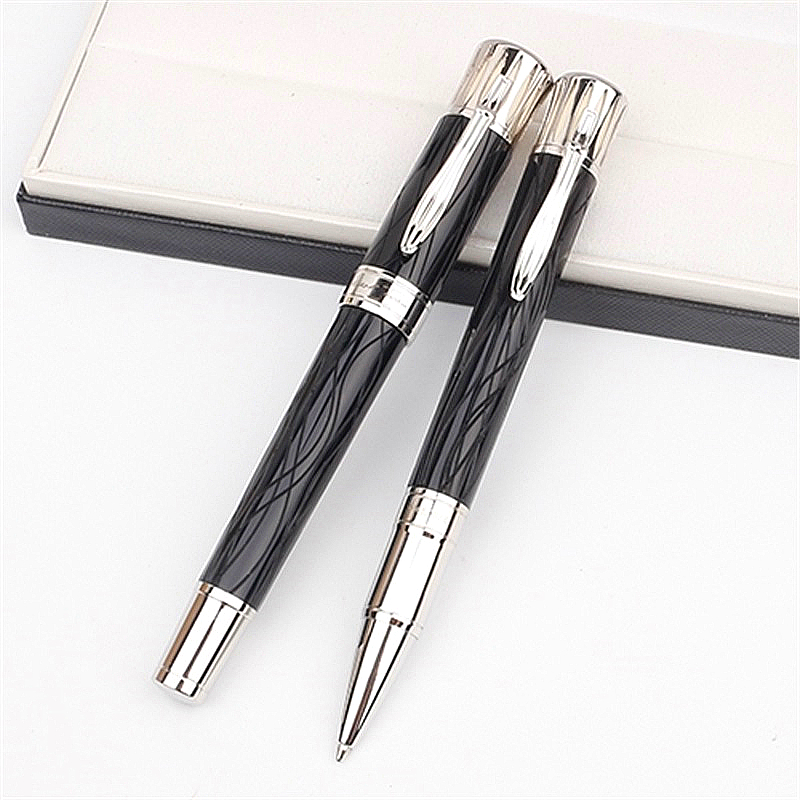 

Limited Writer edition Mark Twain Roller ball pen High quality Writing Ballpoint pens Black Blue Wine Red resin engrave texture office school supplies 0068/8000, As picture shows