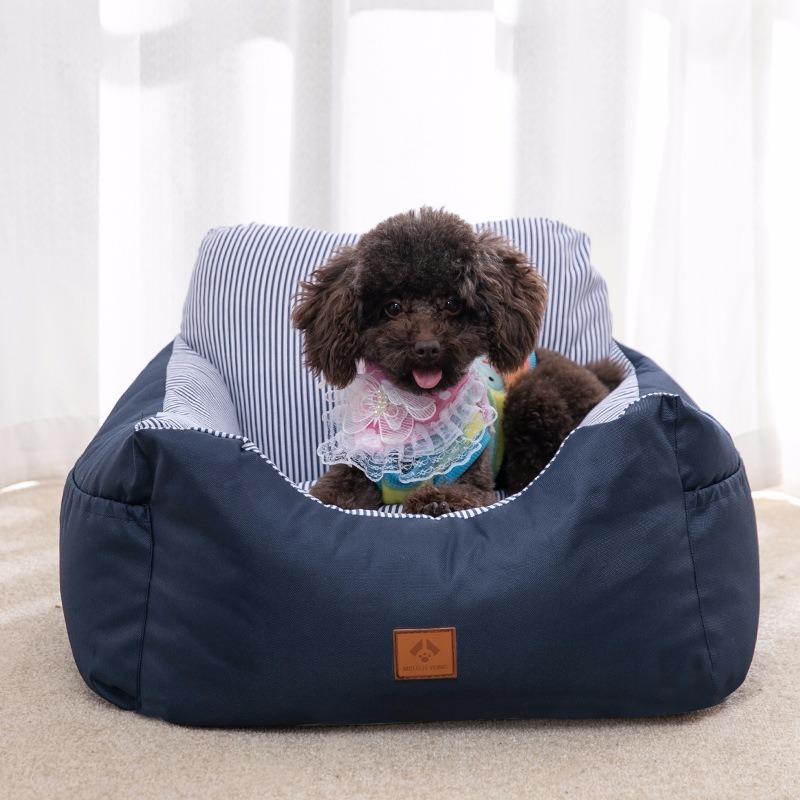 

Padded Waterproof Cloth Pet Car Mat Luxury Pet Car Waterproof Pad Nest Dual-use Supplies Dog Beds for Large Dogs, As picture