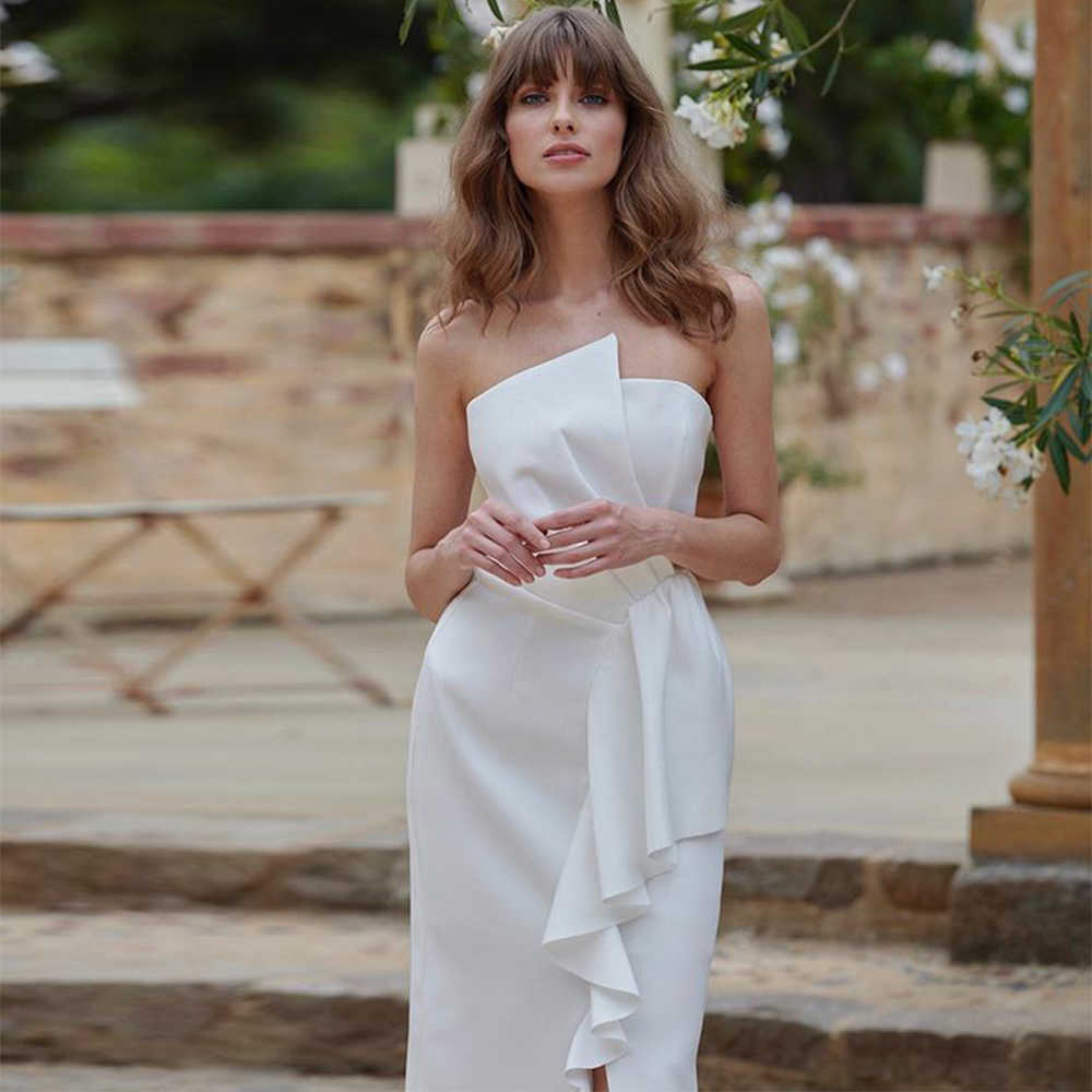 

Ocstrade Summer Arrival White Bodycon Dress Women Strapless Sexy Club Celebrity Evening Party 210527, Blue