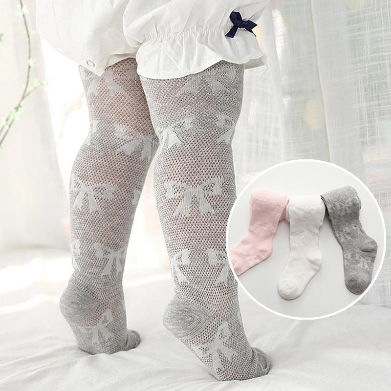 

Leggings & Tights Summer Baby Mesh Bows Soft Breathable Born Girl Pantyhose Solid Color Infant Toddler Stockings Clothes, Blue