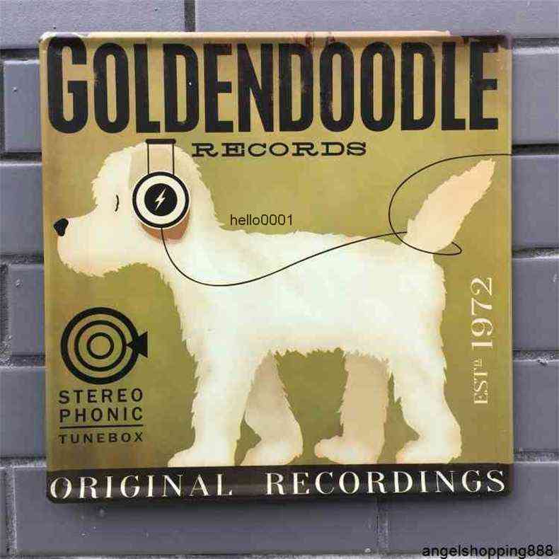 

FRENCH Bulldog Records Vintage Metal Signs Stickers Plates Bar Pub Home Wall Decor Art Painting PET Dogs Gift 30*30cm N142