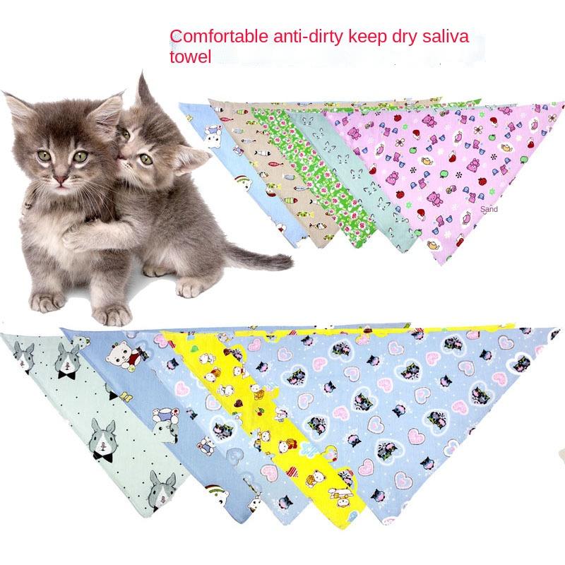 

Cat Costumes Christmas Year's Pet Saliva Towel Cotton Triangular Bandage Dog And Collar Act The Role Ofing Is Tasted