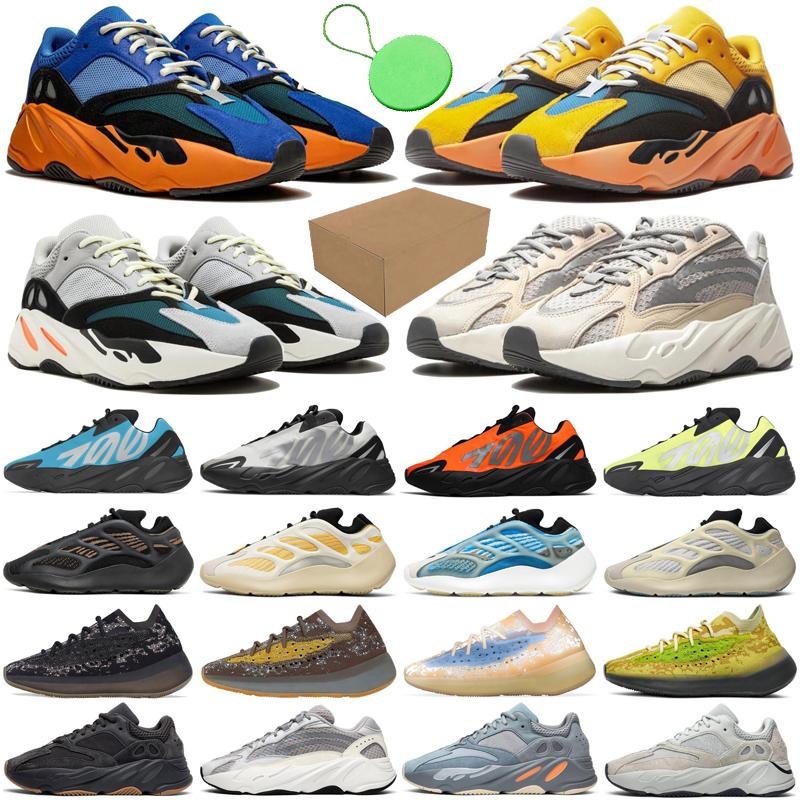 

With Box&Tag 700 v3 380 Bright Blue men women shoes cream sun Cyan Clay Brown Safflower Static Mauve Inertia mens Xao YEZZIES YEEZIES BOOST, #1 bright blue