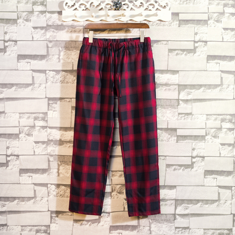 

2021 New Big Japanese Men Red Size Plaid Autumn Casual Fall Down Straight Man's Pants Hare Jogger 33x9
