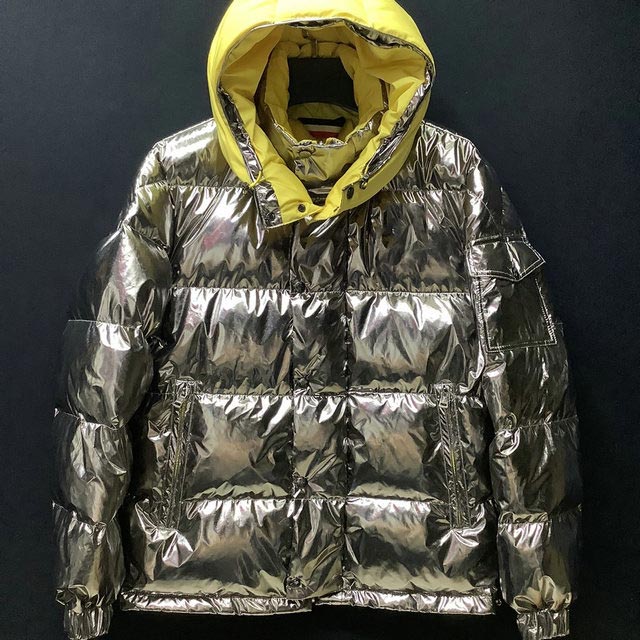 

french men's down jacket letter fashion monclair logo knitted women's parka coat panel casual bomber luxury designer double-sided, Black