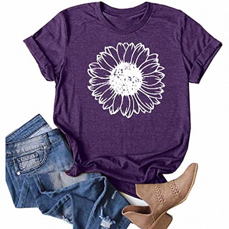 sunflower shirts for women plus size faith tops summer short sleeve loose casual t shirt junior teen girls graphic tees purple 51Rb#-image-756014304