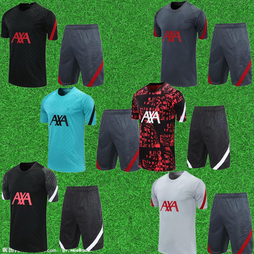 

men 2021 soccer jerseys Short sleeve POLO shirt training suit 2021 men 3/4 pants maillots de football shirts tracksuit, Black