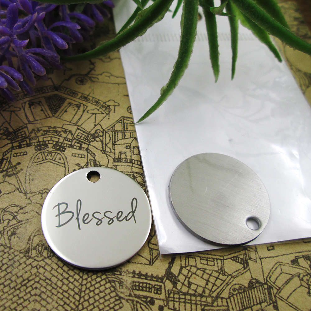 

40pcs--stainless steel charms"BLESSED" more style choosing DIY pendants fo necklace