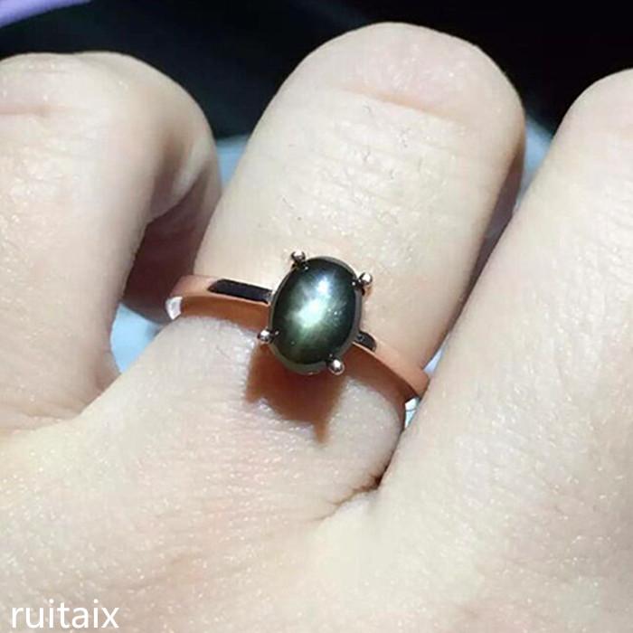 

Cluster Rings KJJEAXCMY Fine Jewelry S925 Pure Silver Inlay Natural Sapphire Star Gemstone Simple Female Style Ring Lady