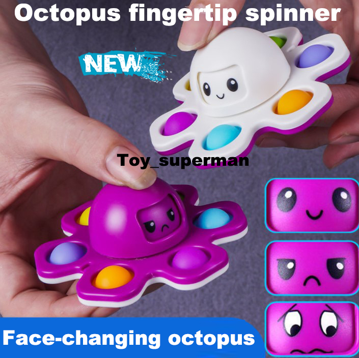 

Fidget Toys Octopus fingerts spinner Plush Push Bubble Dice Anti-Irritability Venting Artifact Fingertip Novelty Sensory Autism Needs Anxiety Reliever Toy