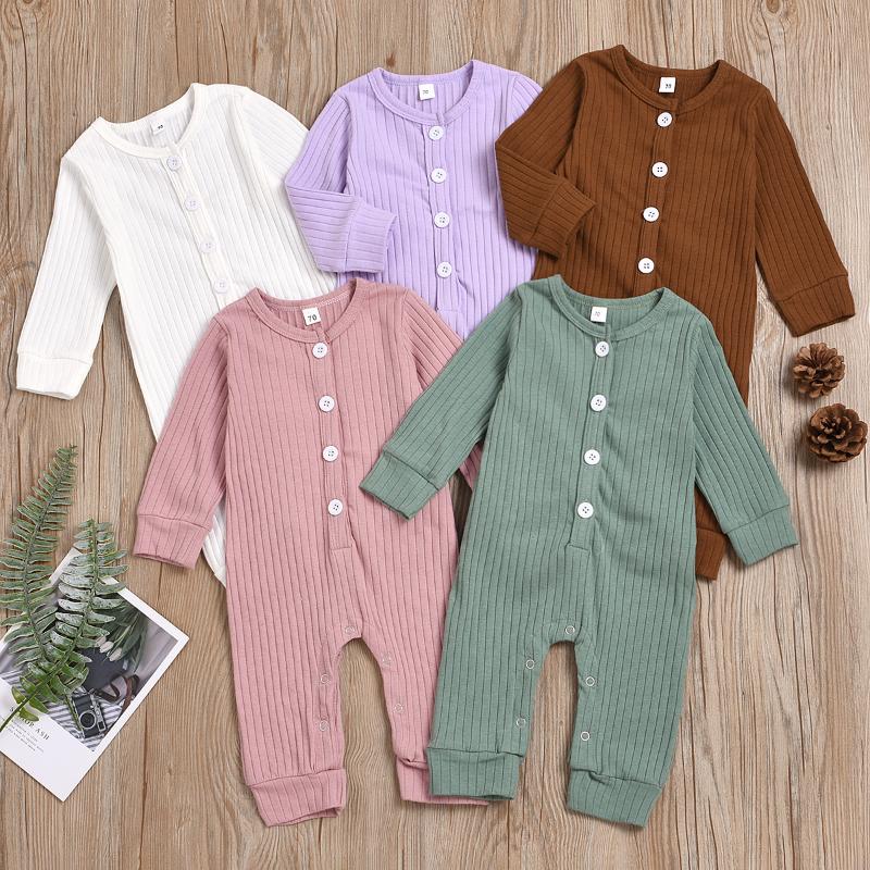 

Jumpsuits Born Infant Baby Boy Girl Long Sleeve Romper Cotton O-neck Jumpsuit Autumn Winter Clothes One-Pieces, Blue
