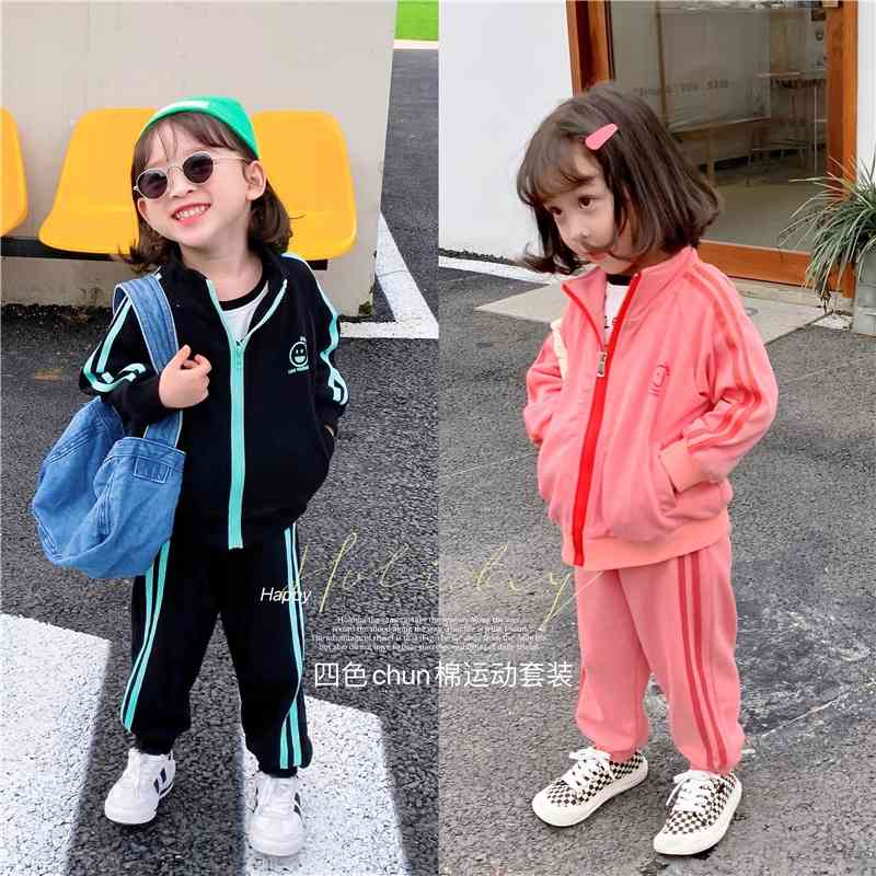 

Children's long sleeve sports suit 2021 new autumn Pullover bodysuit for girls