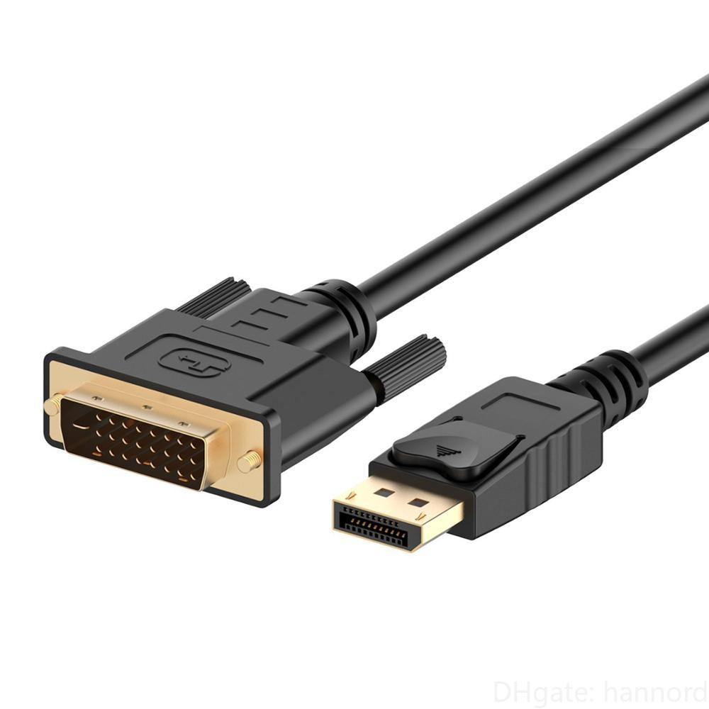 1.8m 6ft Display Port to DVI Cable Male to Male DisplayPort DP to DVI Connection Adapter 1080P 3D for HDTV PC Projector-image-662842379