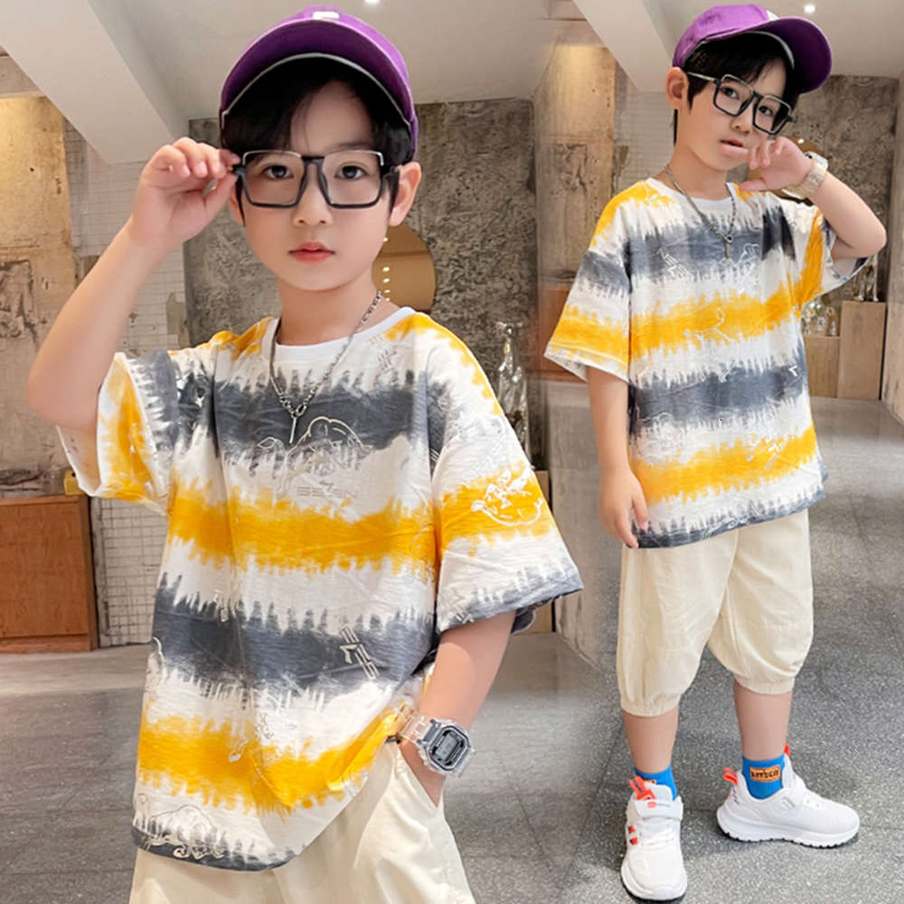 

t-shirt Children's boys' short sleeve T-shirt summer 2021 pure cotton thin, White;black