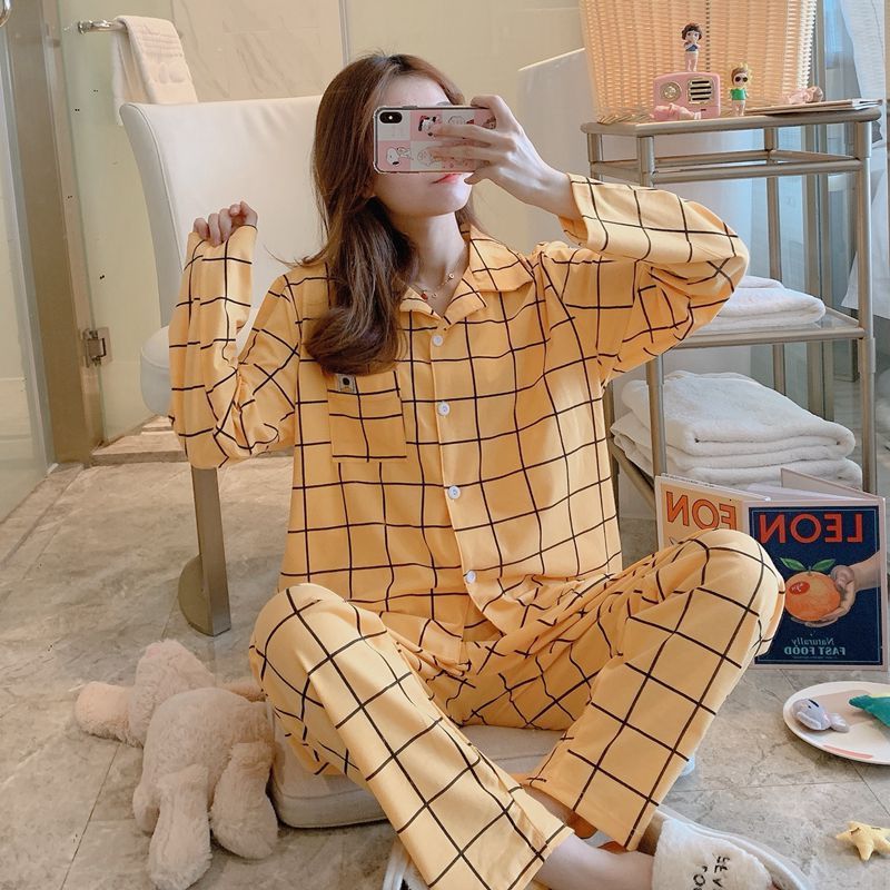 

Women 2pcs Enveloped Pig's Dead New End Suit His Neck Shirt Whistle Dress a Yellow Pocket Randomly Housework Tnhh