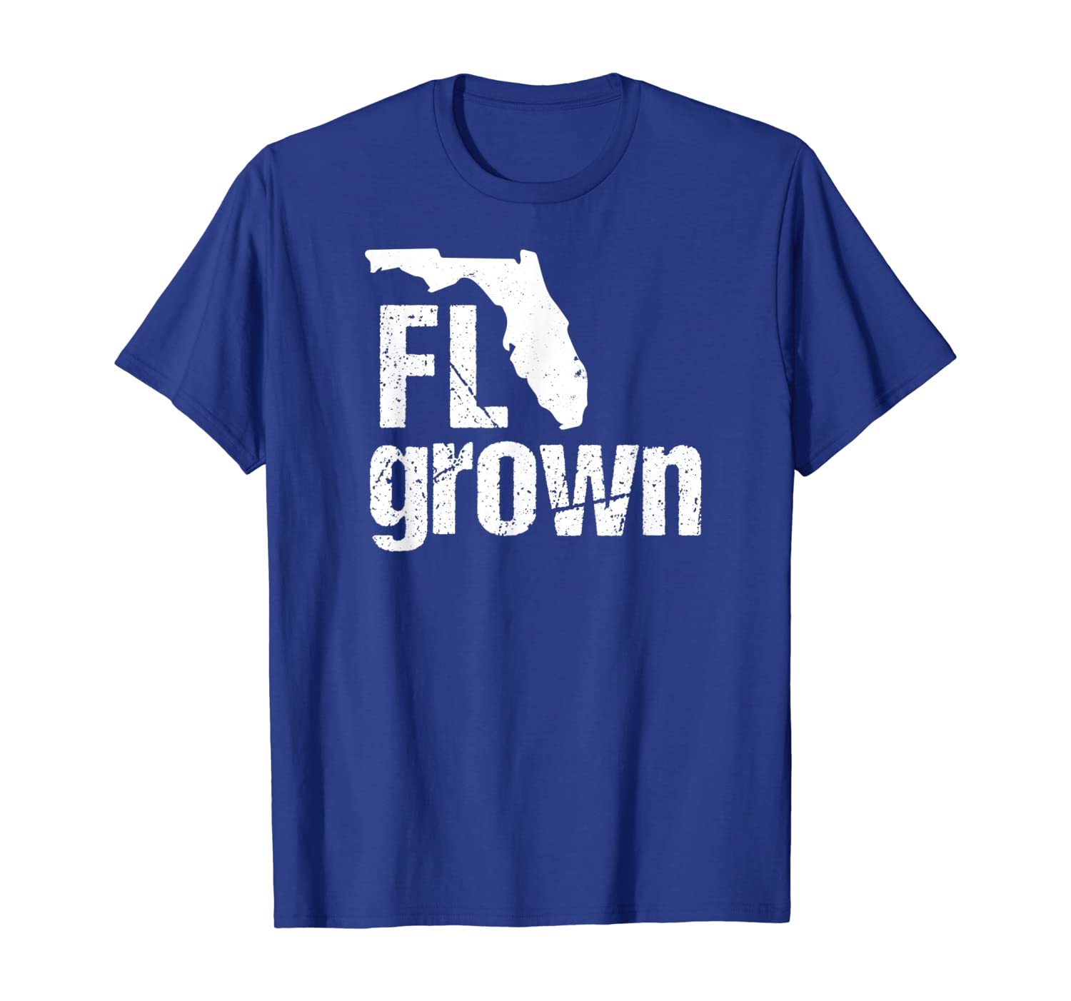

Florida Grown T-shirt FL Home State Shirt Distressed Gift T-Shirt, White;black